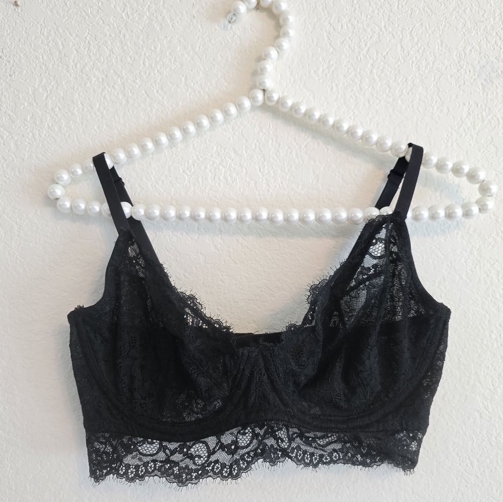 H&M Black Lace Bra 34DD